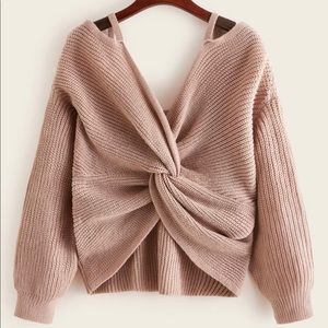 Twisted Back Fall Sweater